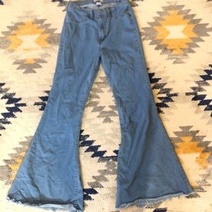 Raw Hem Bell Bottoms